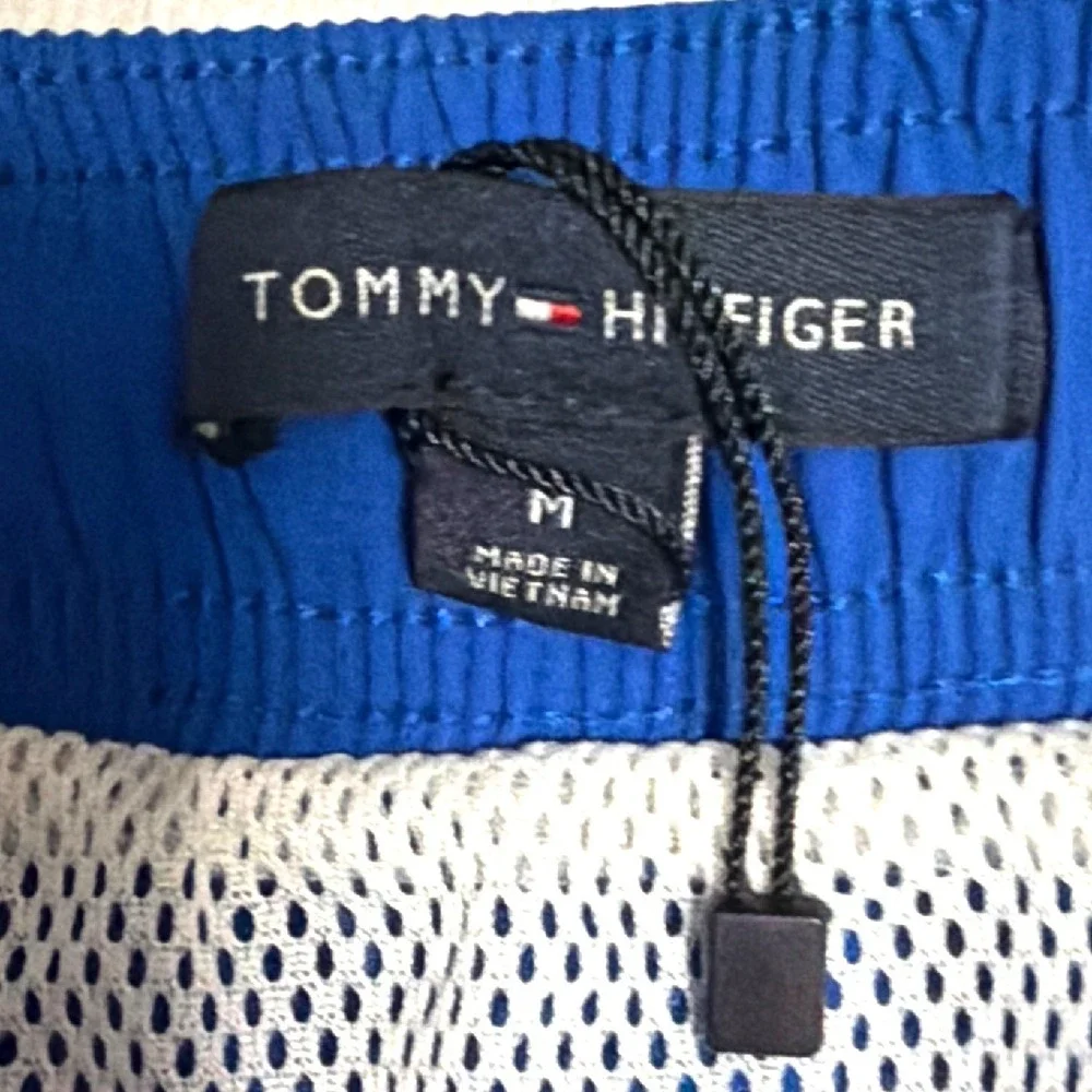 Tommy Hilfiger Blue Swim Trunks Mesh Lined Drawstring Waist Mens M